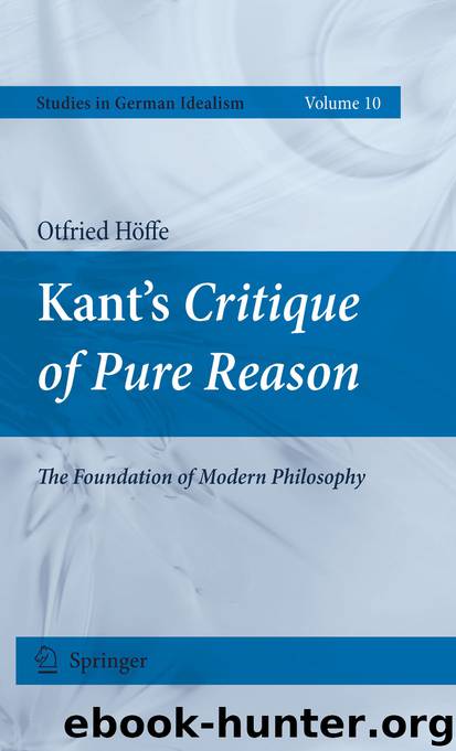 Kant's Critique of Pure Reason by Otfried Höffe