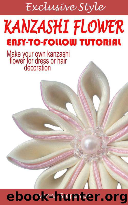 Kanzashi Tutorial - How to Make a Kanzashi Fabric Flower by Stepaniuk Ivanna