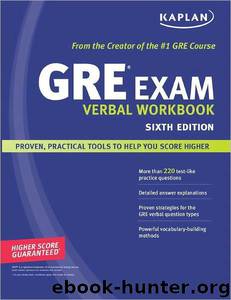 Kaplan GRE Exam Verbal Workbook by Kaplan