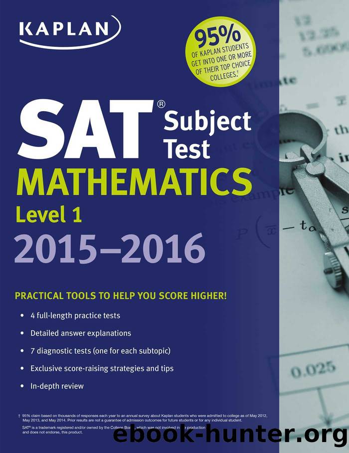 Kaplan SAT Subject Test Mathematics Level 1 2015-2016 by Author