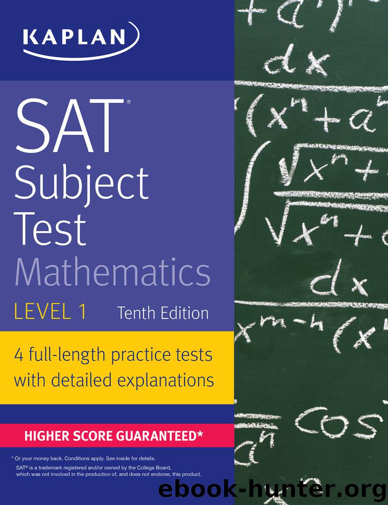 Kaplan SAT® Subject Test: Mathematics Level 1 by Kaplan ...