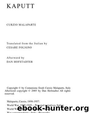 Kaputt by Curzio Malaparte