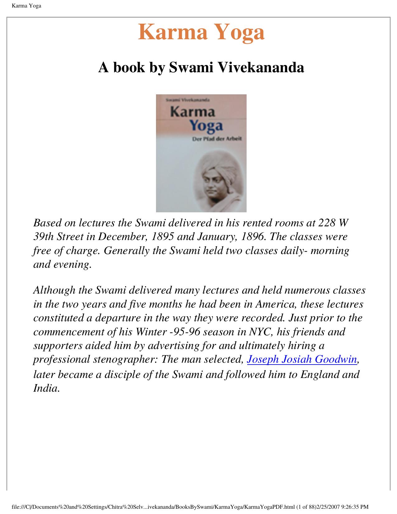 Karma Yoga by Unknown