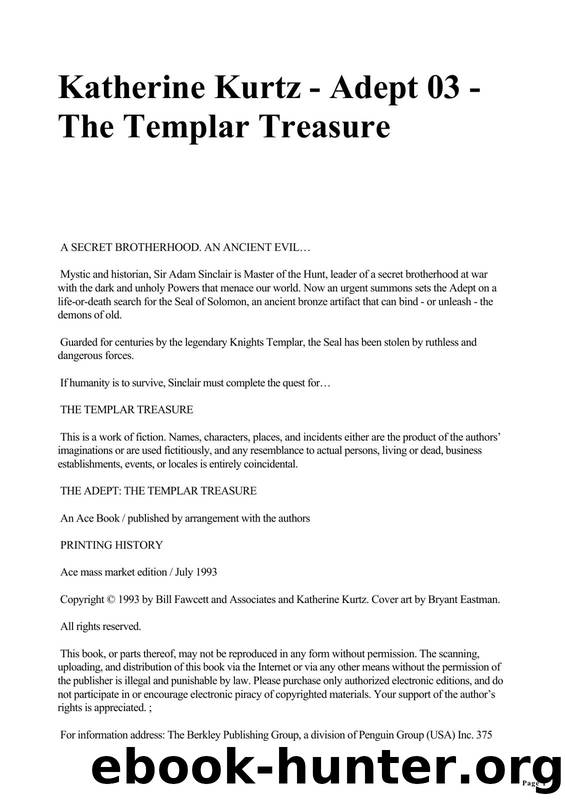 Katherine Kurtz - Adept 03 by The Templar Treasure