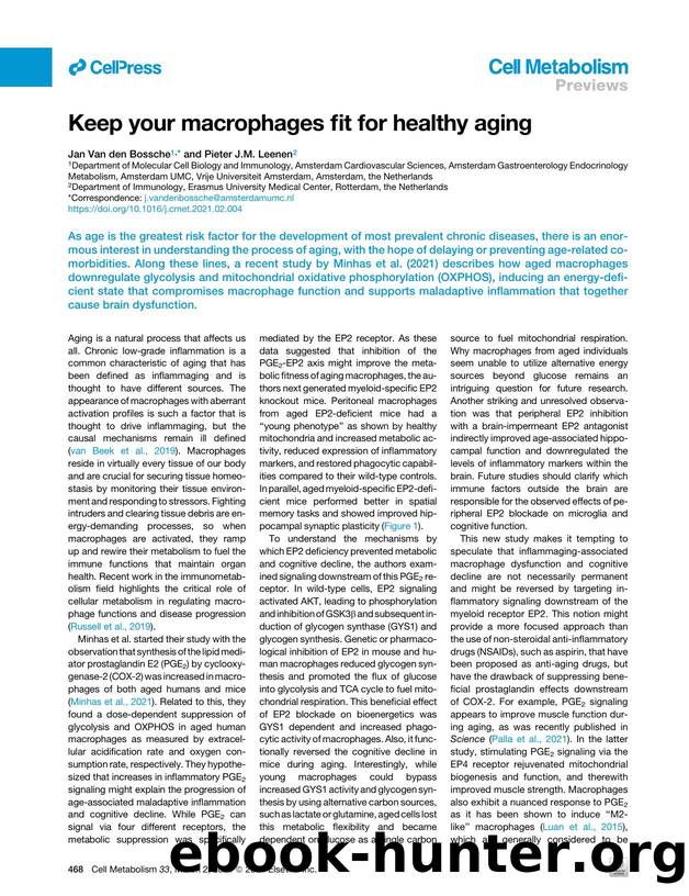 Keep your macrophages fit for healthy aging by Jan Van den Bossche & Pieter J.M. Leenen