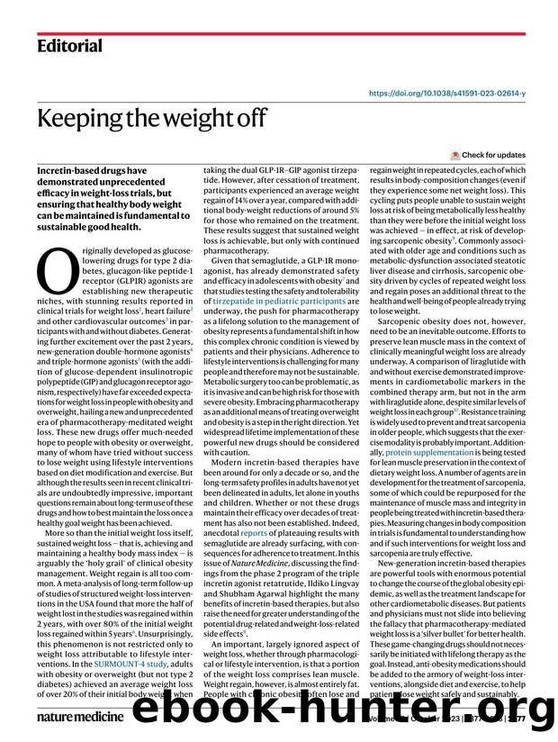Keeping the weight off by Unknown