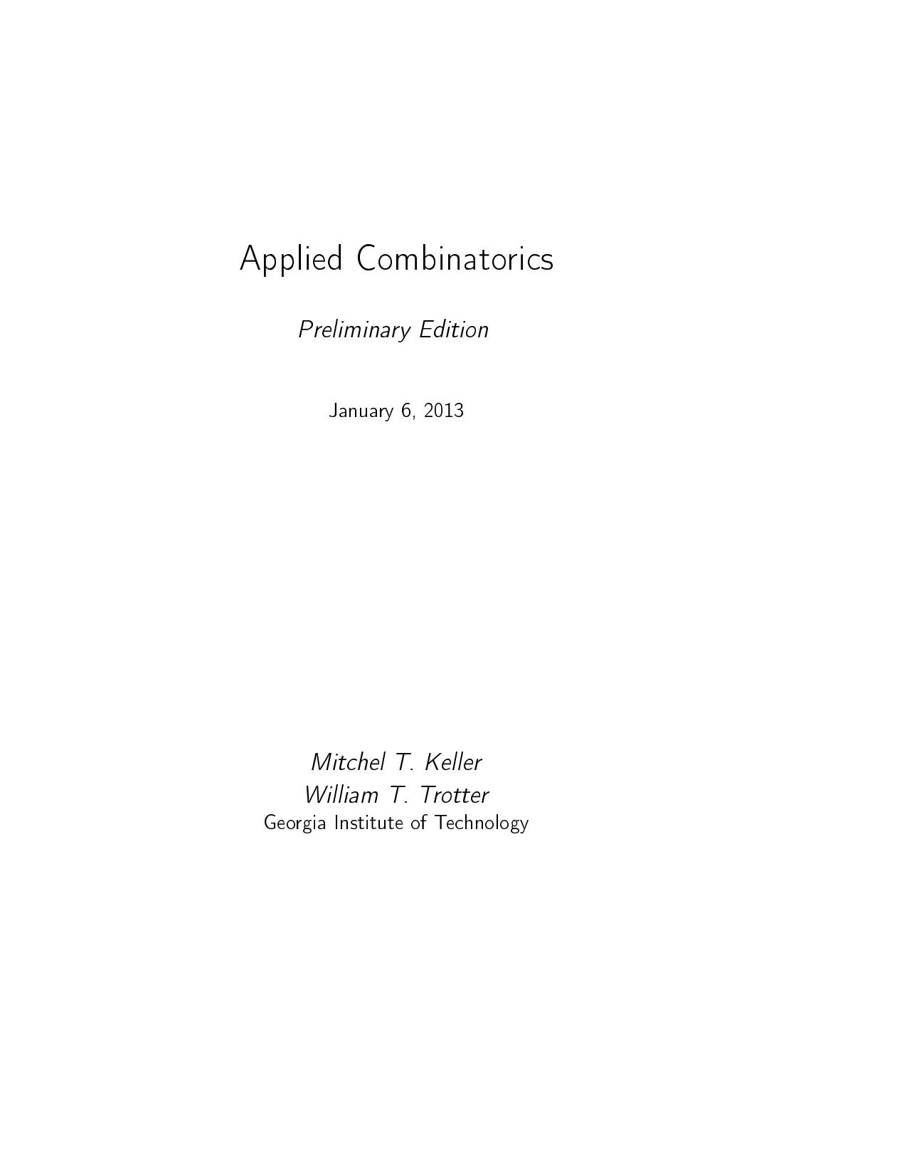 Keller, Trotter by Applied Combinatorics