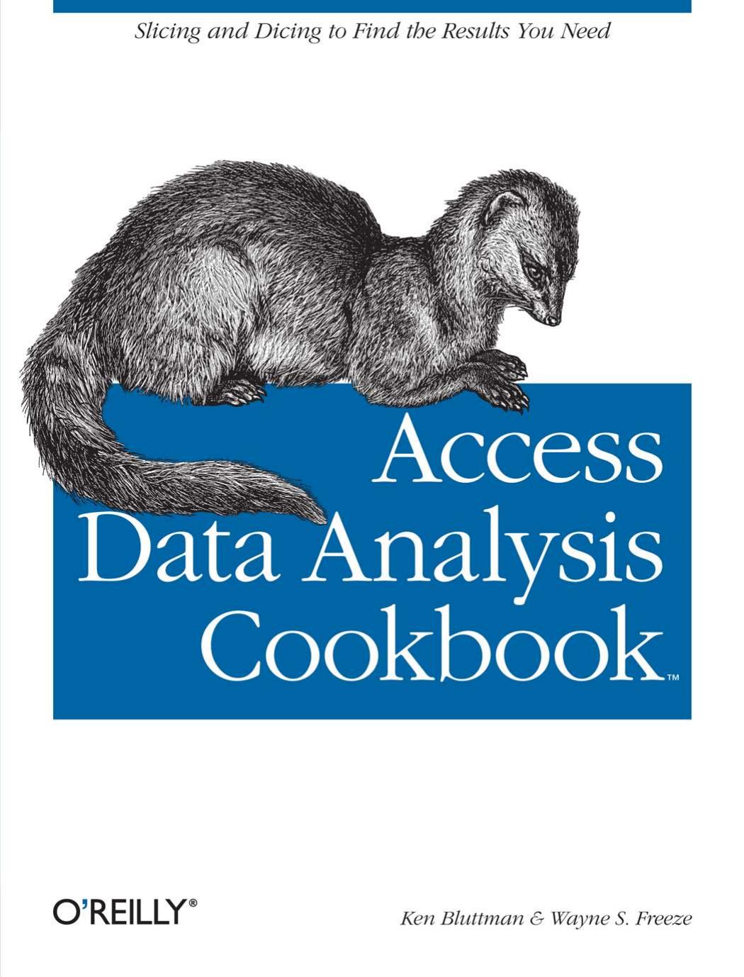 Ken Bluttman Access Data Analysis Cookbook by Unknown