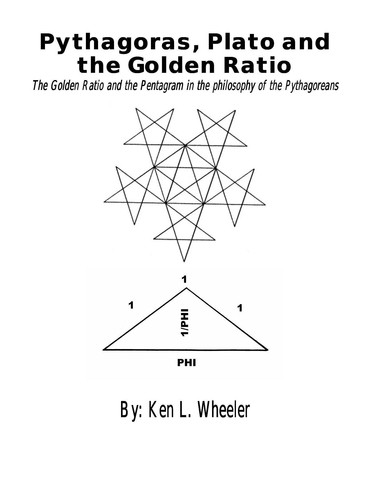 Ken L. Wheeler by Pythagoras Plato & the Golen Ratio