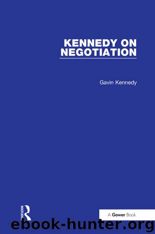 Kennedy on Negotiation by Kennedy Gavin;
