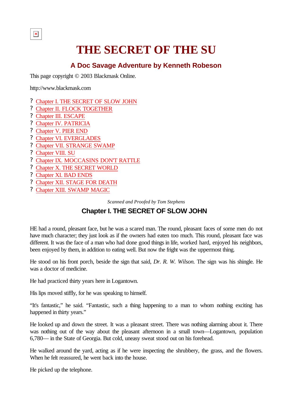 Kenneth Robeson Doc Savage 129 The Secret of the Su by Unknown