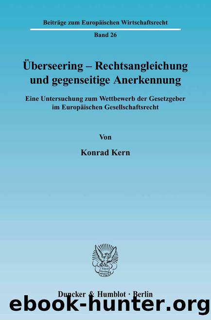 Kern by Beiträge zum Europäischen Wirtschaftsrecht (9783428513307)