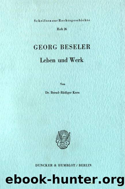 Kern by Georg Beseler (9783428452095)