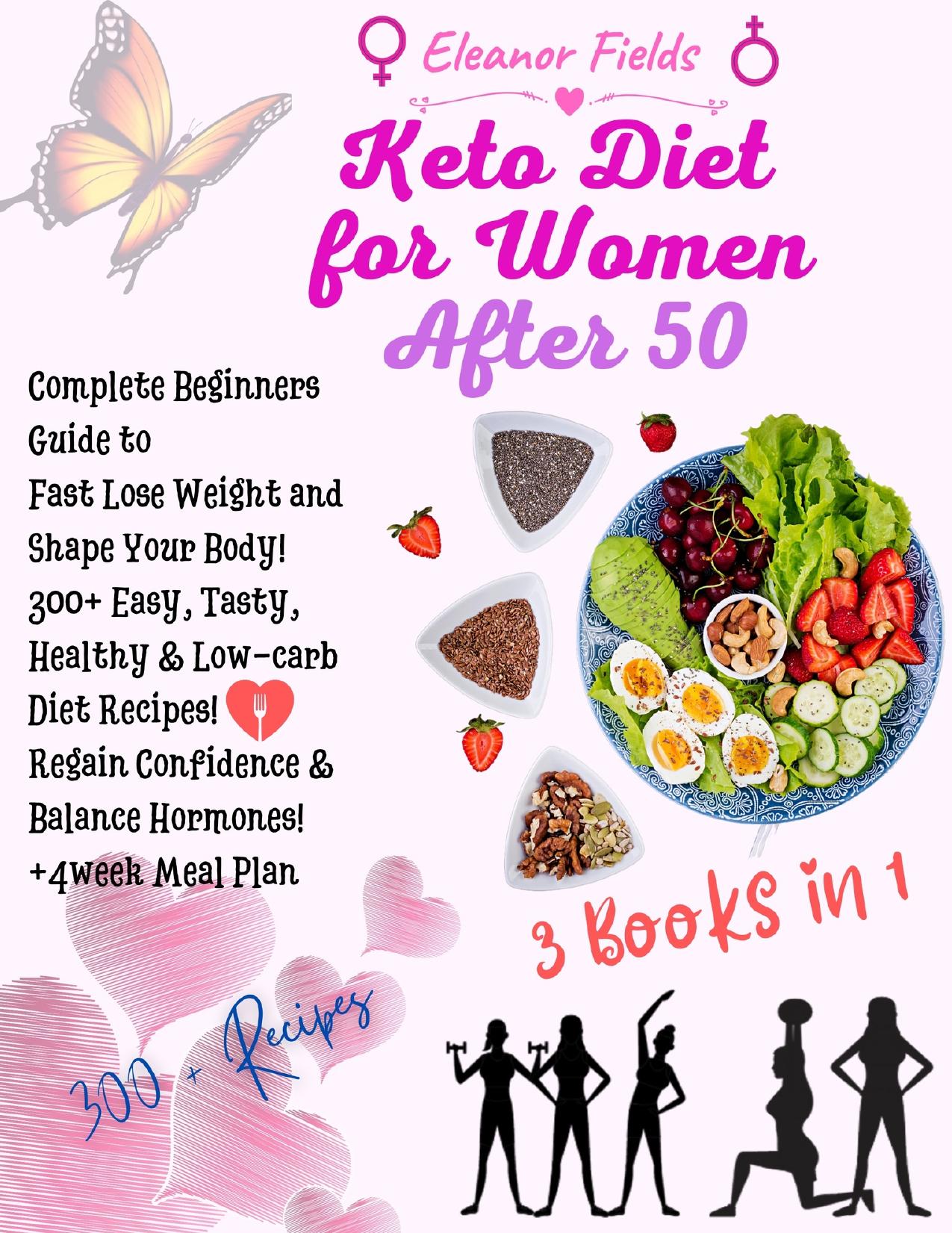 Keto Diet For Women After 50: Complete Beginners Guide to Fast Lose Weight and Shape Your Body! 300+ Easy,Tasty,Healthy & Low-carb Diet Recipes! Regain ... Fat and Protein Recipes and Meals Book 1) by Fields PhD Eleanor