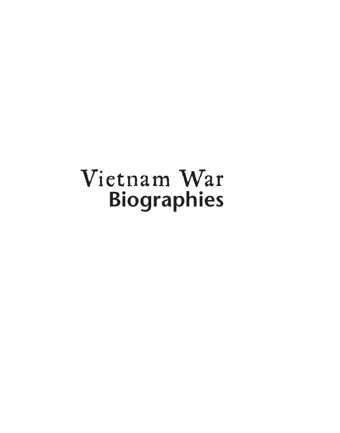 Kevin Hillstrom, Laurie Collier Hillstrom - Vietnam War Reference Library (Vol.2) Biographies (L-Z) by 2001