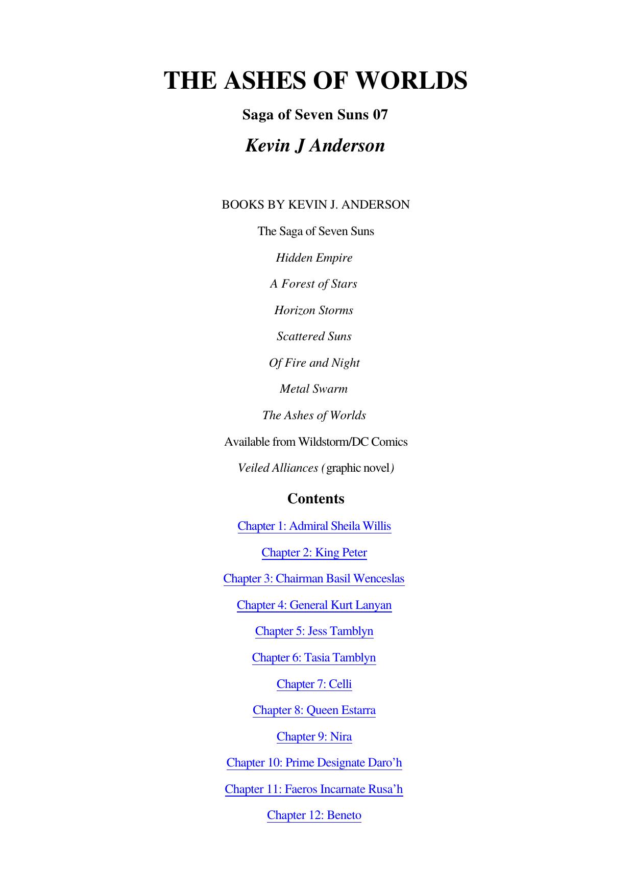 Kevin J Anderson Saga of Seven Suns 07 The Ashes of Worlds by Unknown