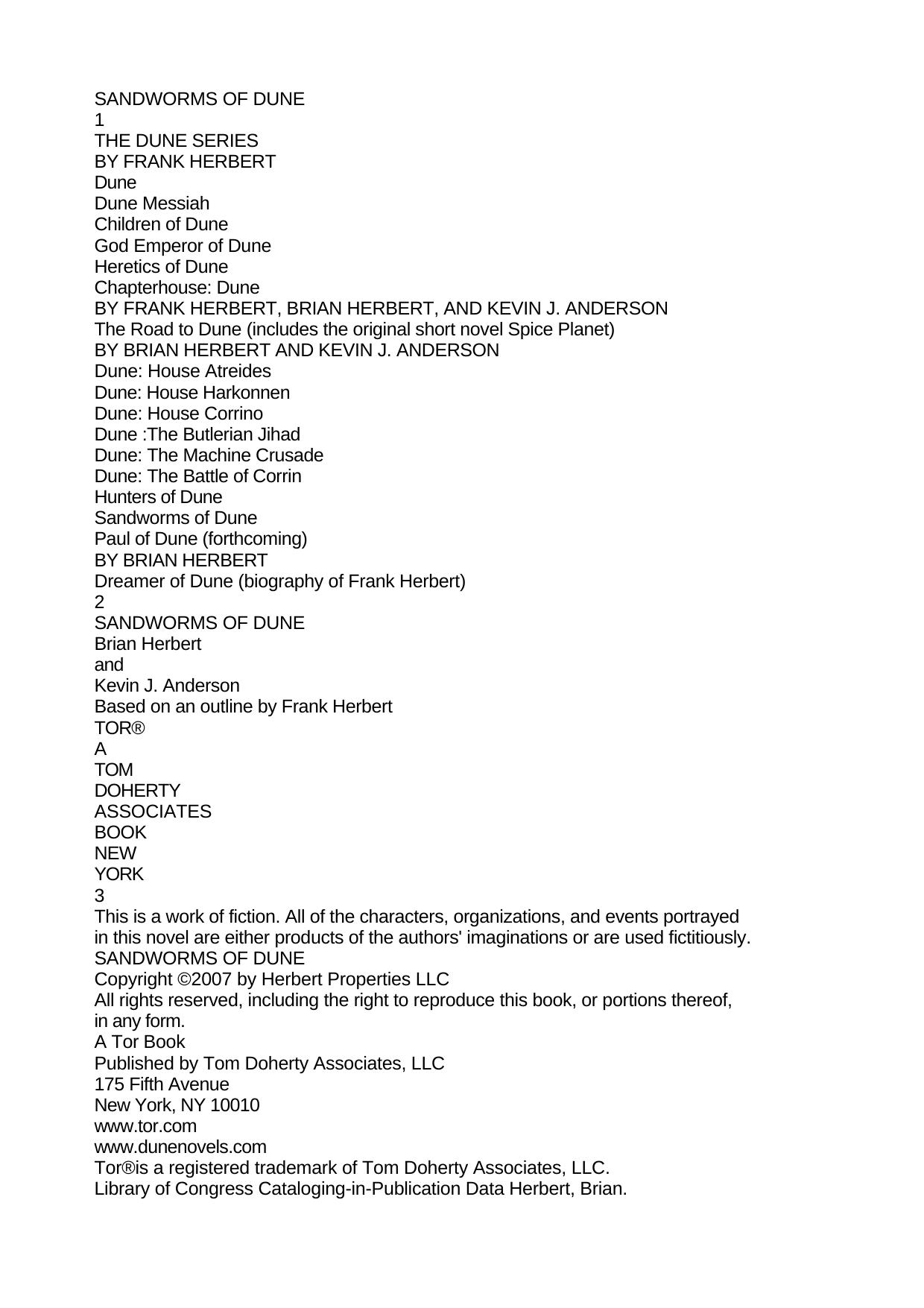 Kevin J. Anderson by Sandworms of Dune