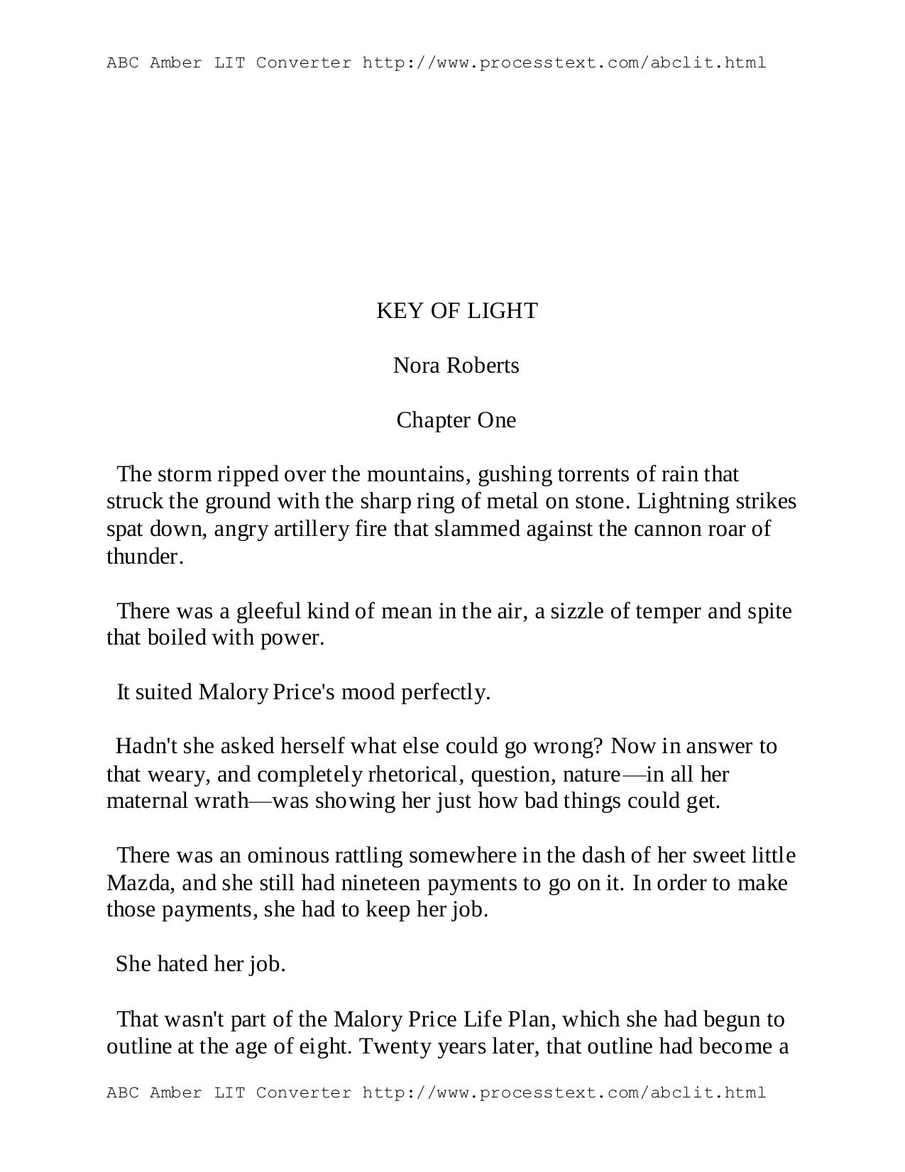 Key Of Light by Nora Roberts by Unknown