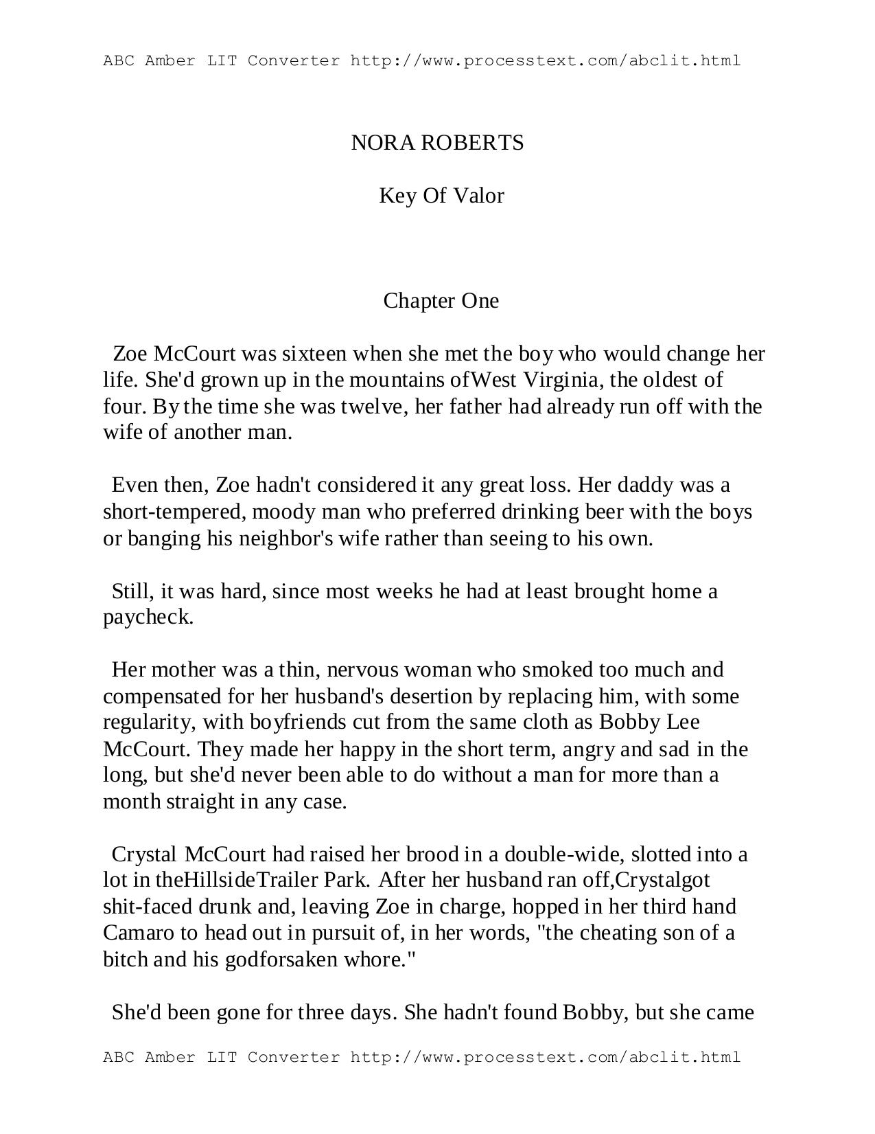 Key Of Valor by Nora Roberts by Unknown