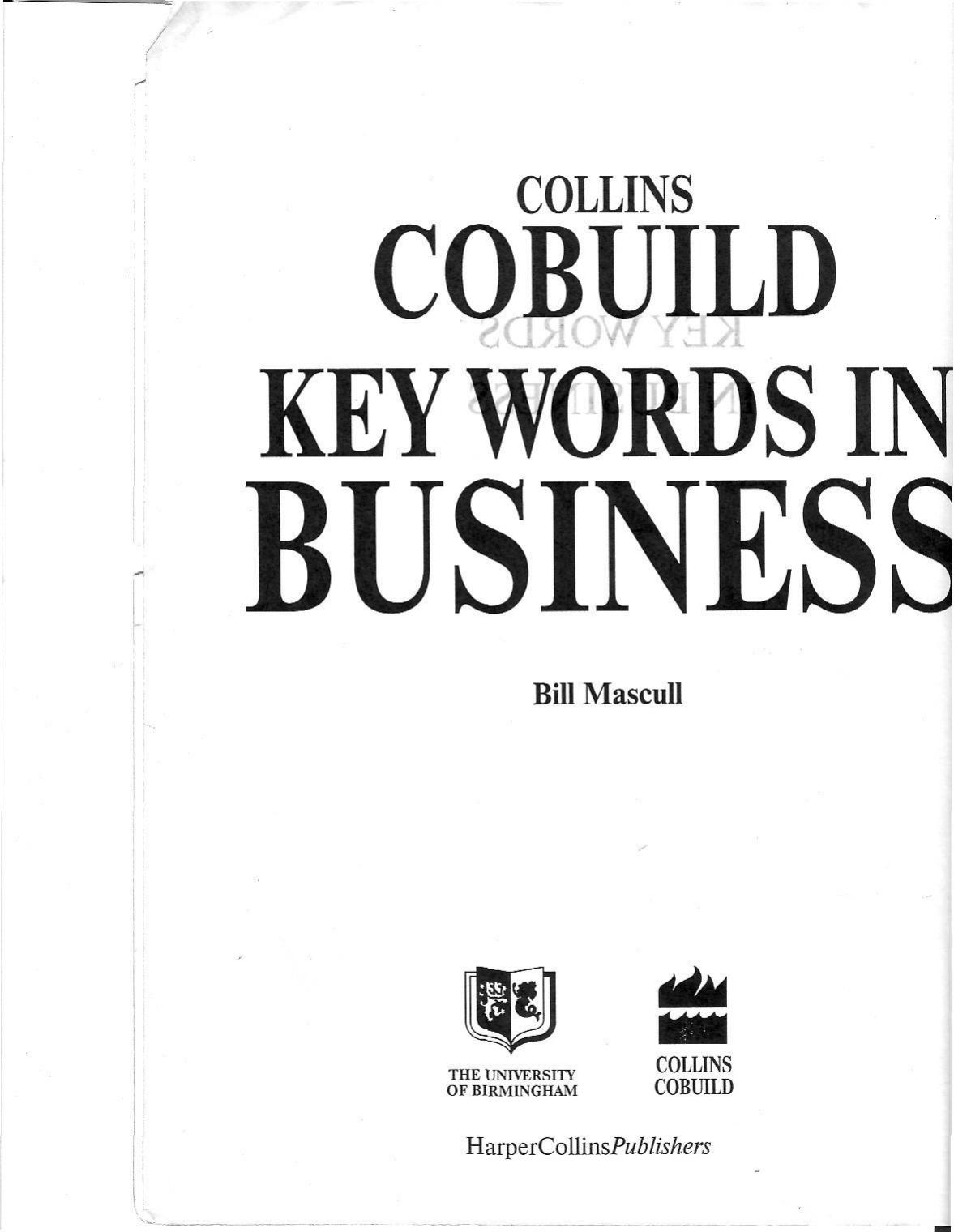 Key Words in Business by Mascull Bill