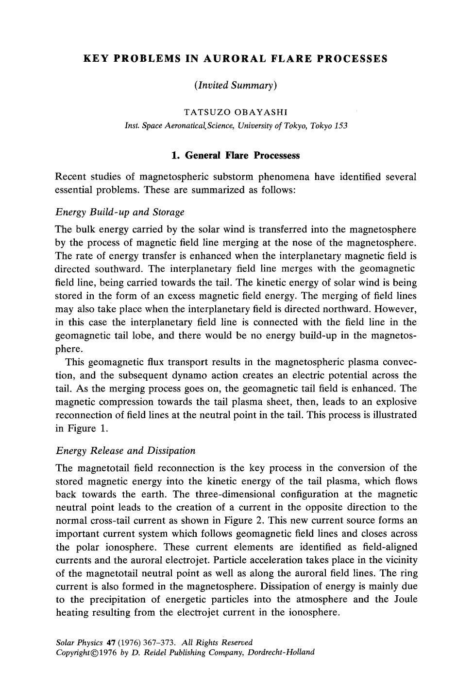 Key problems in auroral flare processes by Unknown