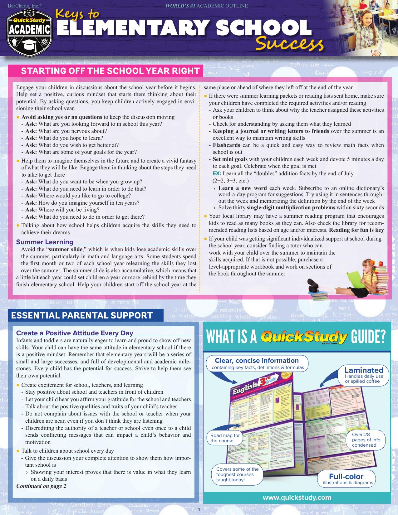 Keys To Elementary School Success by Unknown