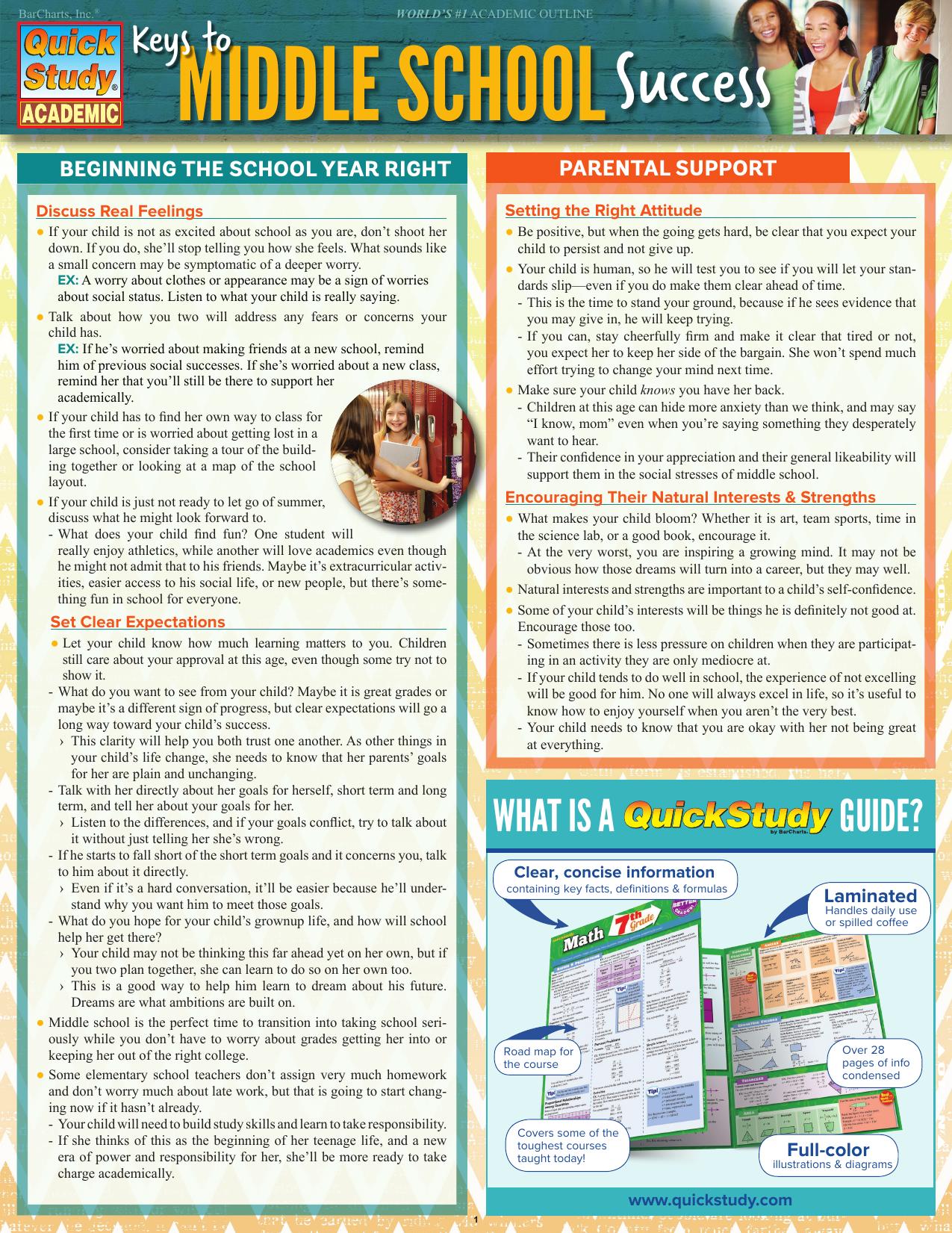 Keys To Middle School Success by Unknown