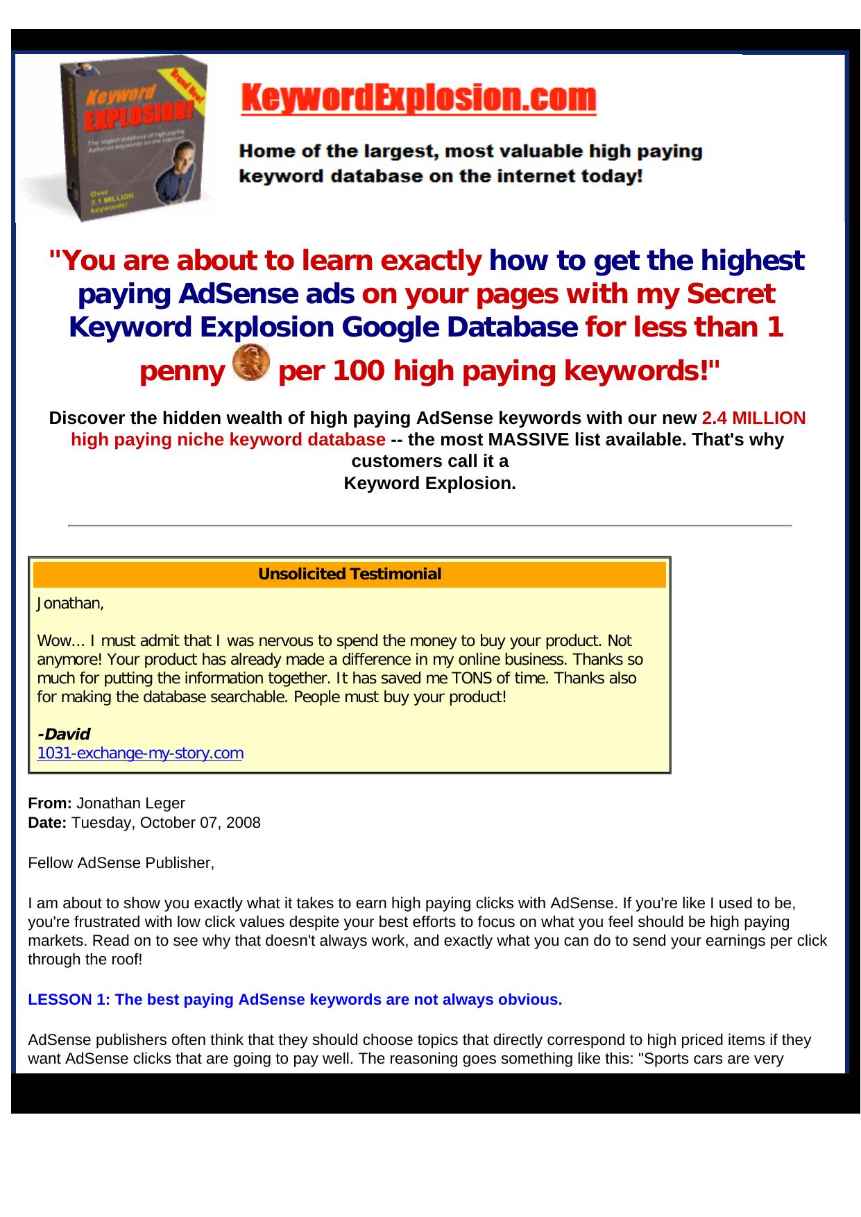 Keyword Explosion. by Best of Kuszter's Collection