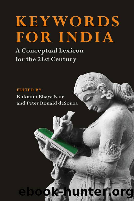 Keywords for India: A Conceptual Lexicon for the 21st Century by Rukmini Bhaya Nair & Peter Ronald Desouza