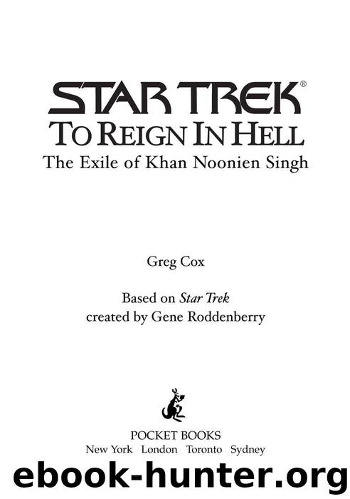 Khan #3: To Reign in Hell (Star Trek) by Cox Greg