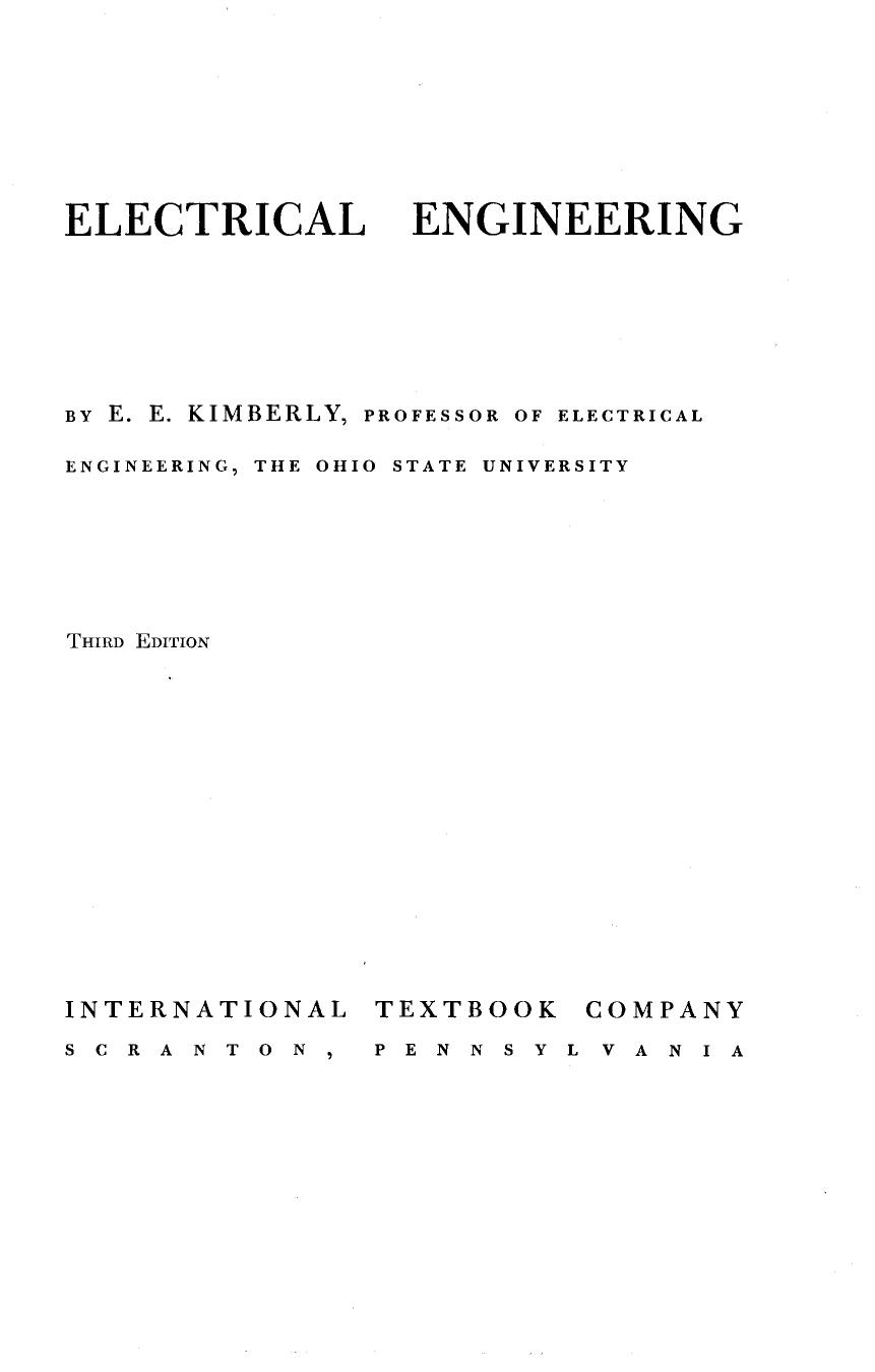 Kimberly by Electrical Engineering 3ed (1951)
