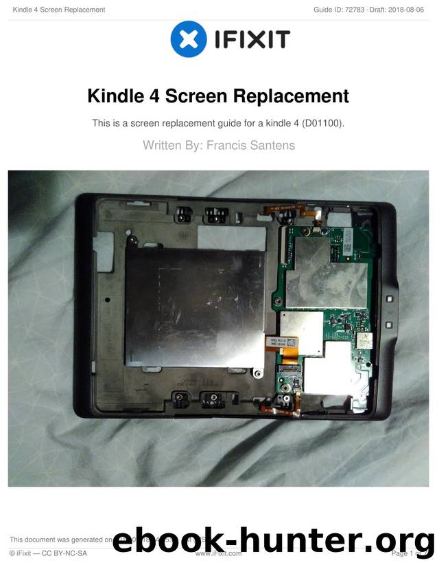Kindle 4 Screen Replacement by Unknown