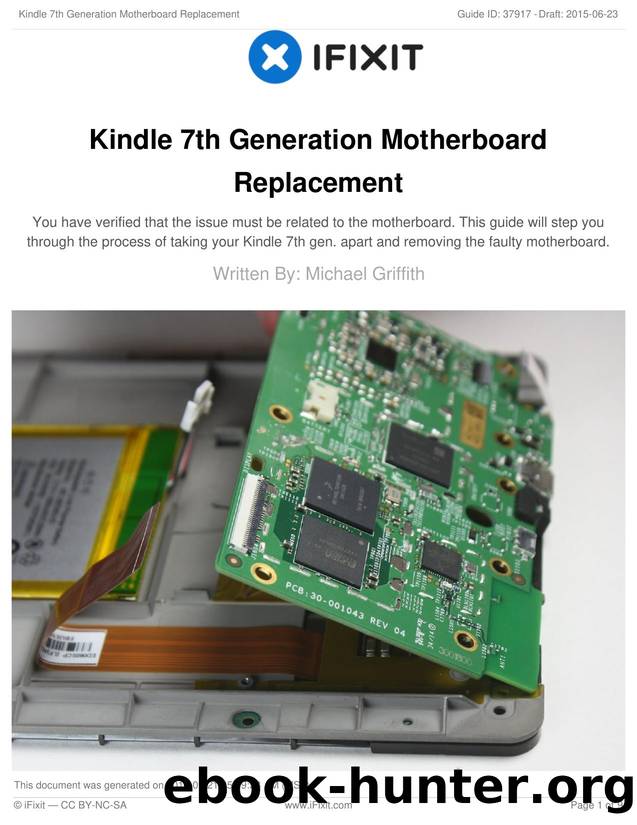 Kindle 7th Generation Motherboard Replacement by Unknown