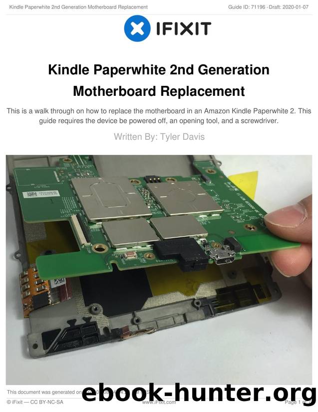 Kindle Paperwhite 2nd Generation Motherboard Replacement by Unknown