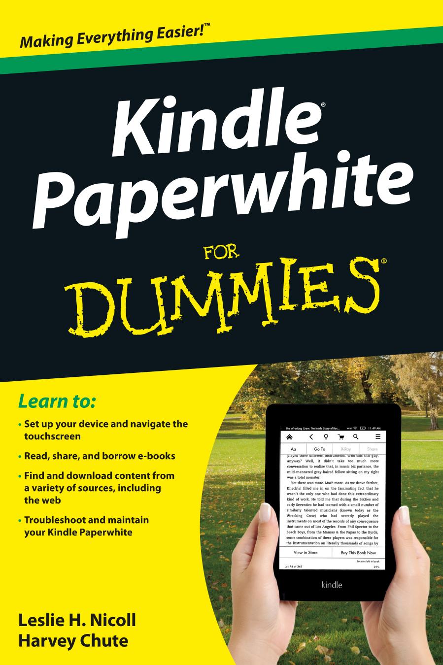 Kindle Paperwhite For Dummies by Chute Harvey;Nicoll Leslie H