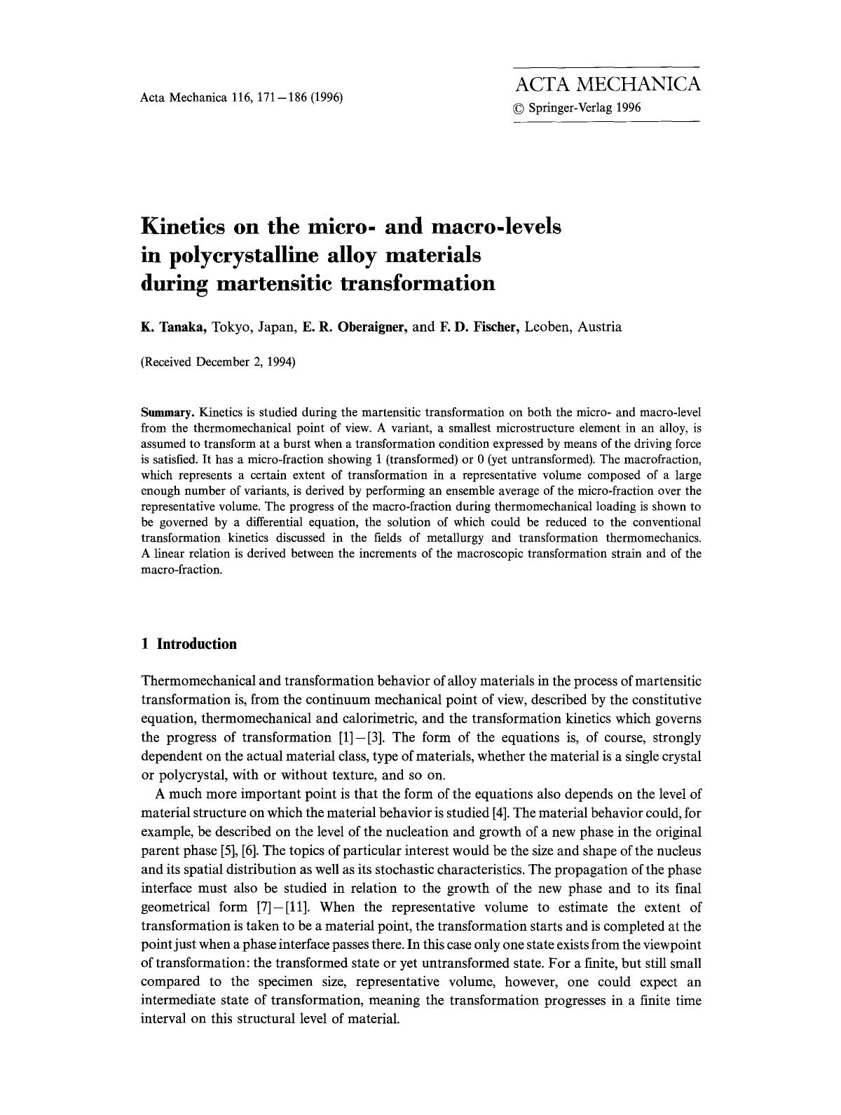 Kinetics on the micro- and macro-levels in polycrystalline alloy materials during martensitic transformation by Unknown