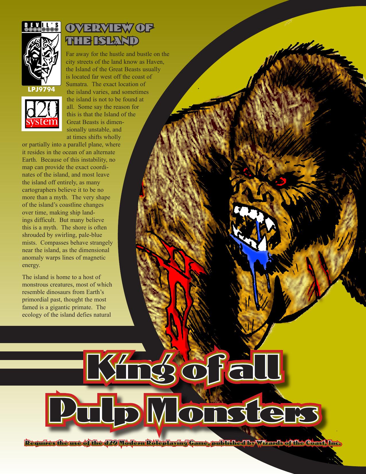 King of All Pulp Monsters by LPJ Design