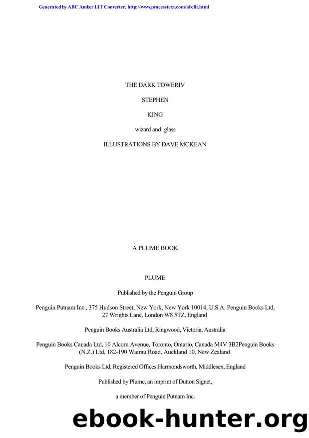 King, Stephen - The Dark Tower 04 by Wizard; Glass