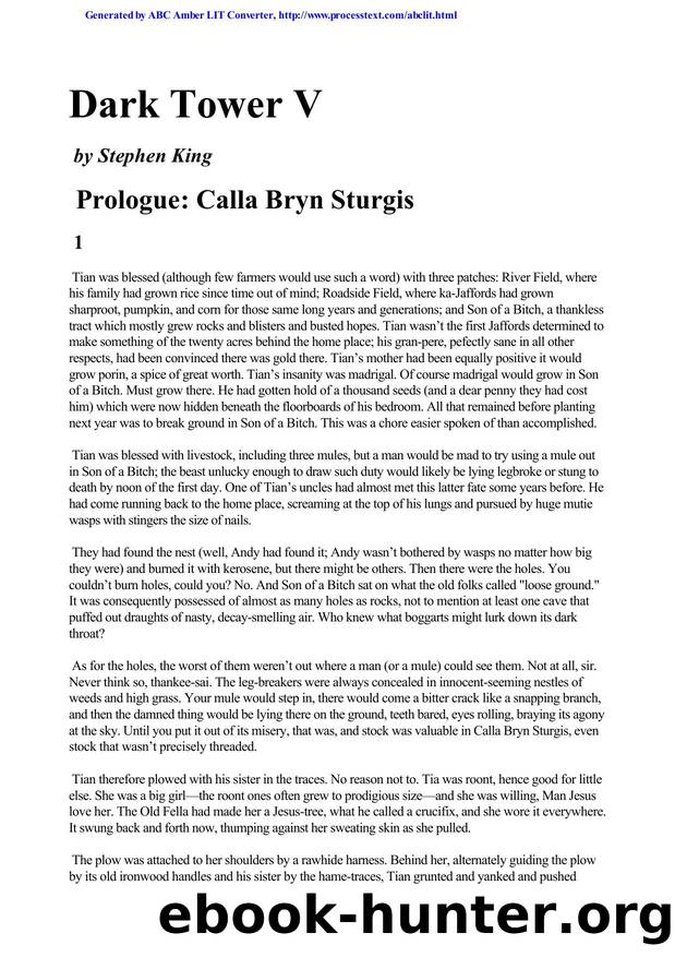 King, Stephen - The Dark Tower 05 by Prologue