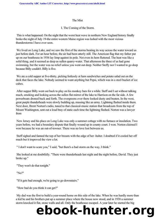 King, Stephen by The Mist