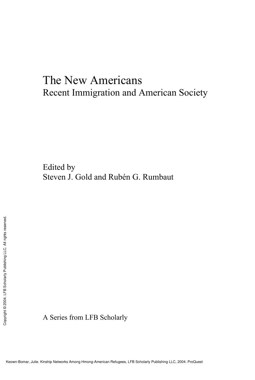 Kinship Networks Among Hmong-American Refugees by Julie Keown-Bomar