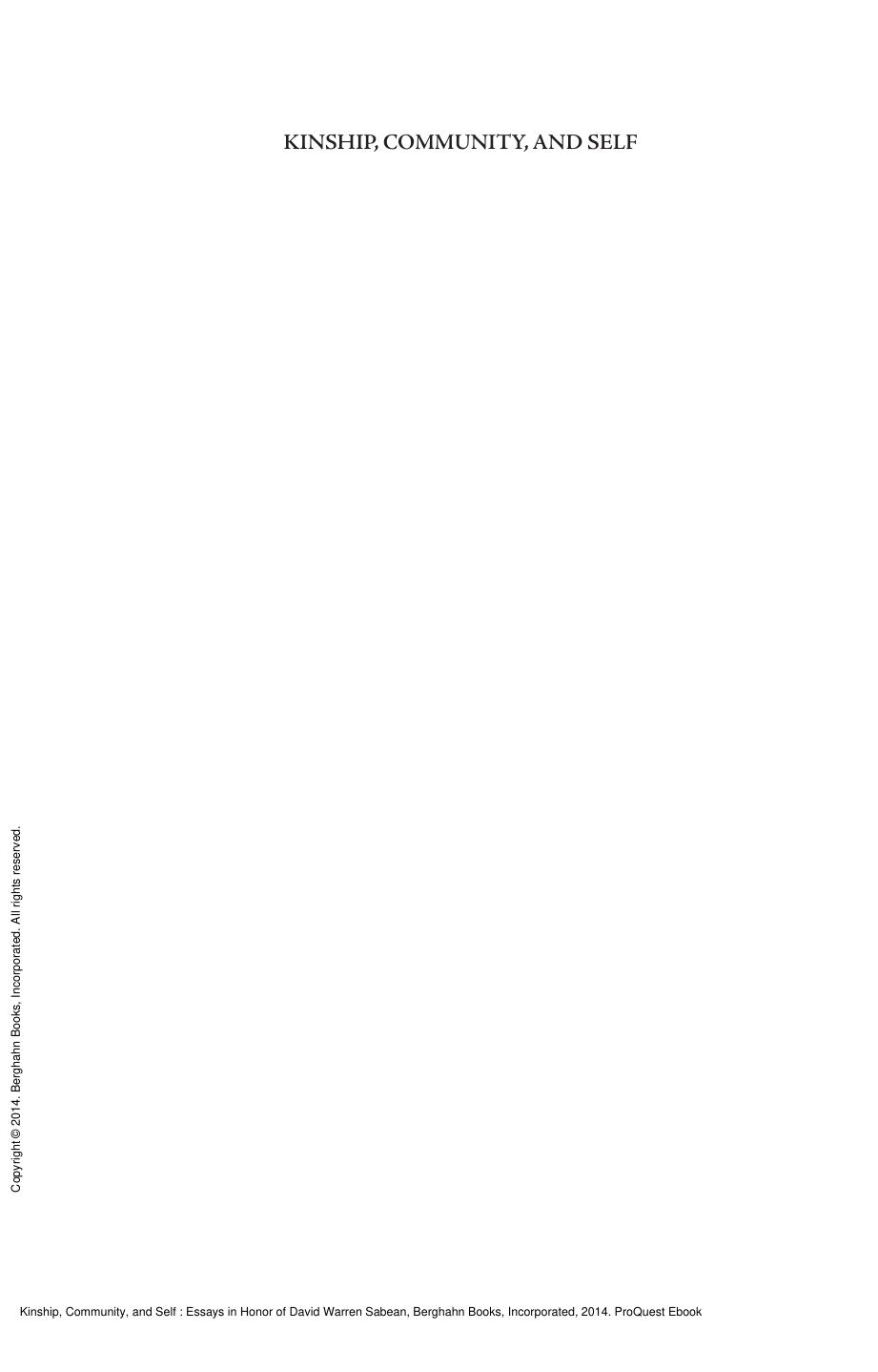 Kinship, Community, and Self : Essays in Honor of David Warren Sabean by Jason Coy; Benjamin Marschke; Jared Poley; Claudia Verhoeven