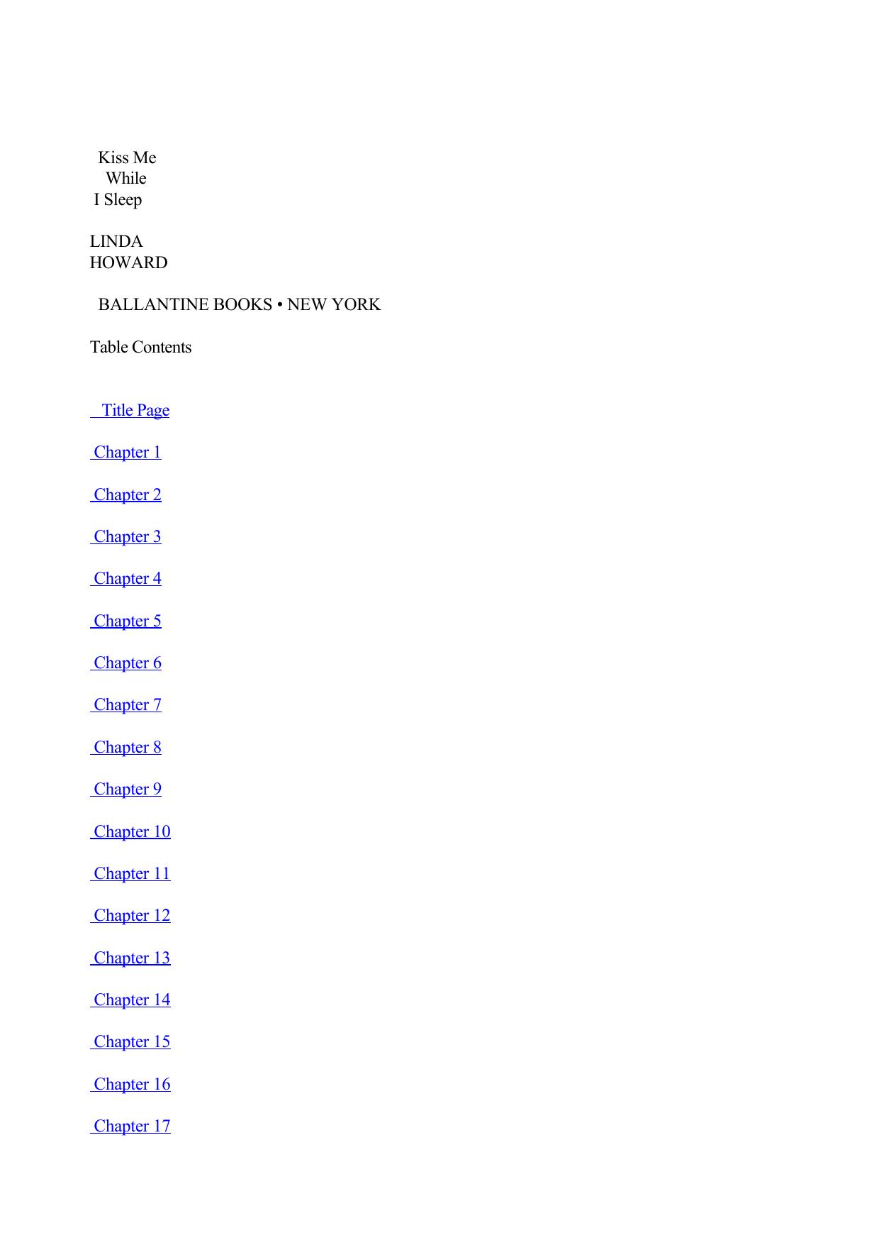 Kiss Me While I Sleep by Linda Howard