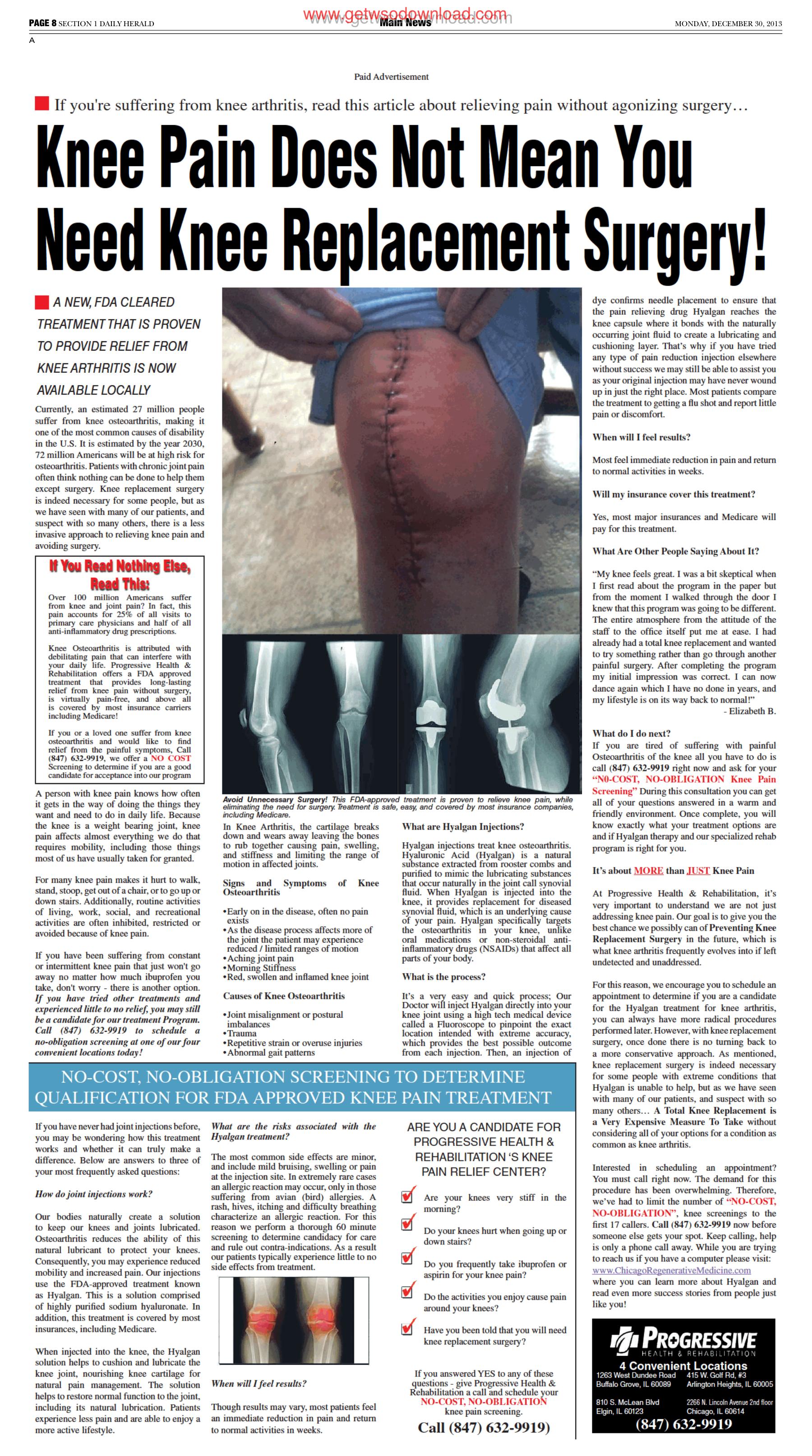 Knee Pain Does Not Mean You Need Surgery by Unknown