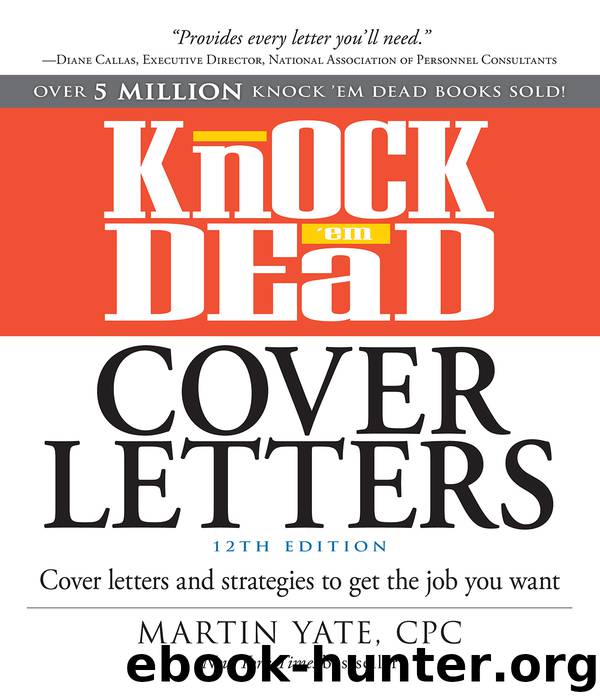 Knock 'em Dead Cover Letters by Martin Yate