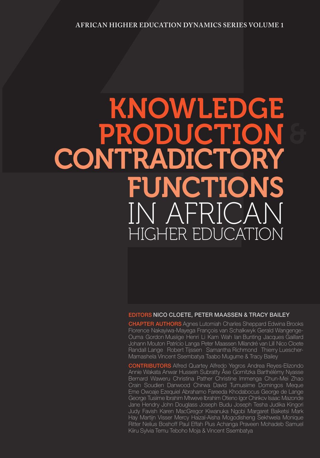 Knowledge Production and Contradictory Functions in African Higher Education by Nico Cloete