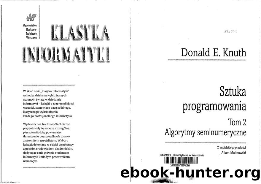 Knuth D by Sztuka programowania. T 2. Algorytmy seminumeryczne