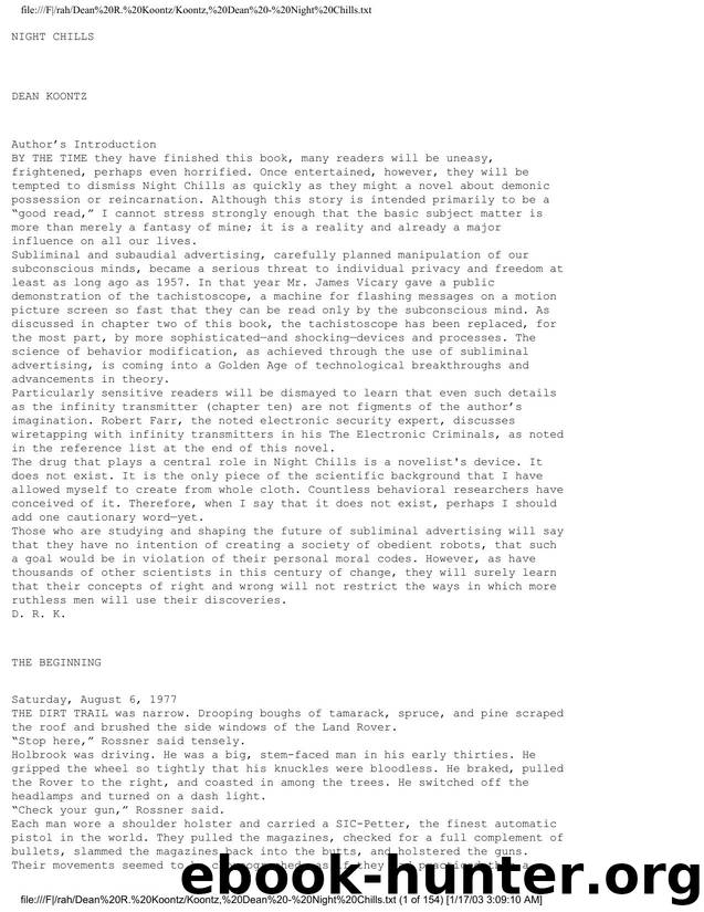 Koontz, Dean - Night Chills by Koontz Dean