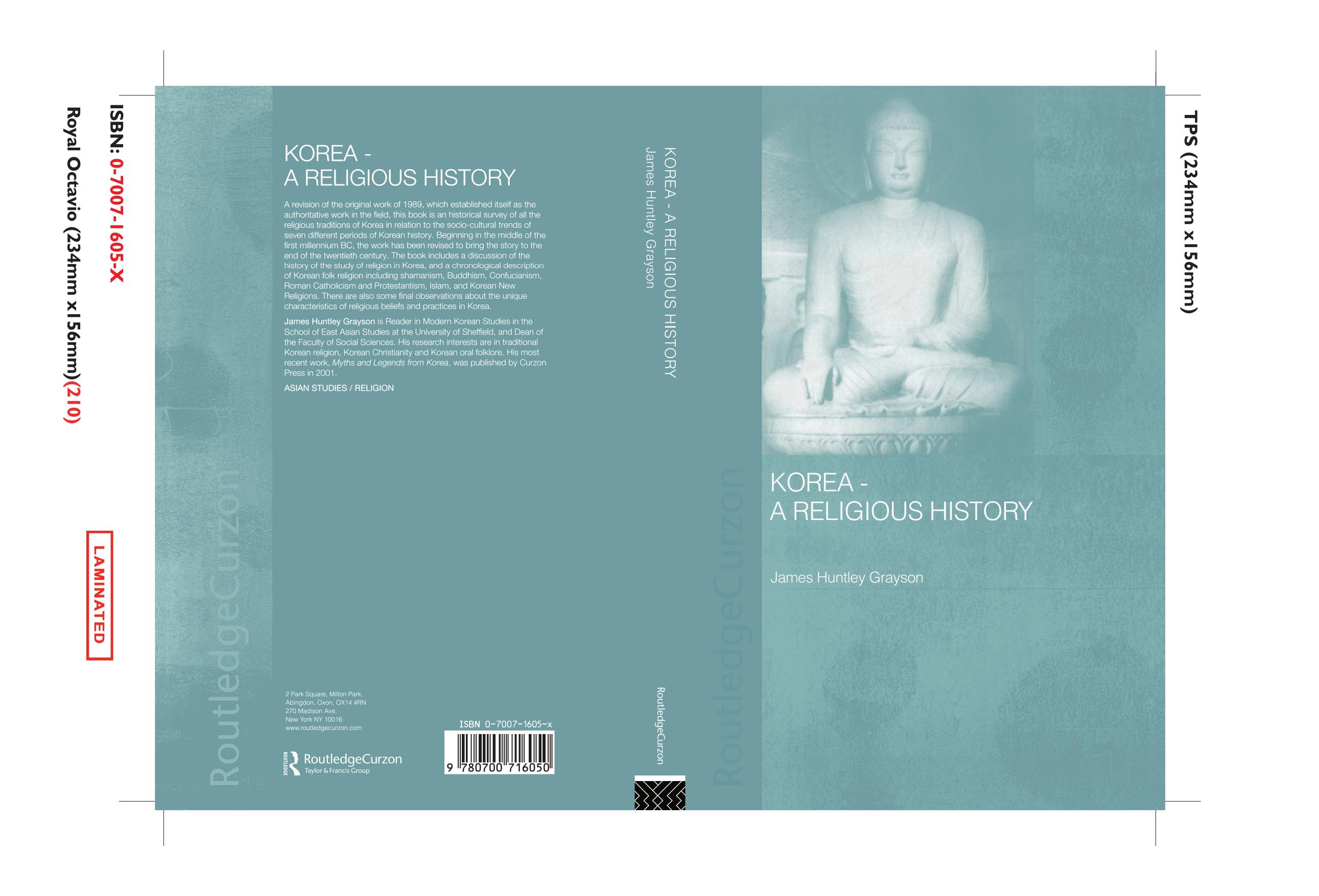 Korea - a Religious History: A Religious History by James H. Grayson