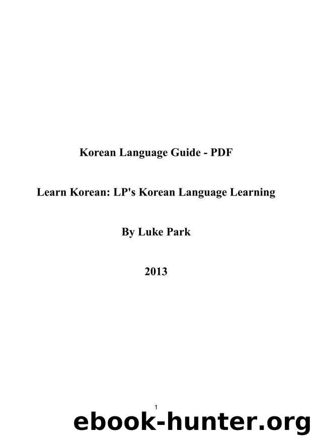 Korean Language Guide (2013) by PDF